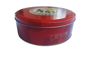 Китай Коробки печенья олова цилиндра, красные контейнеры олова металла для кофе поставщик