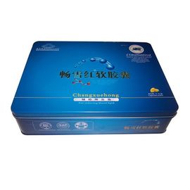 Китай Коробка контейнера олова металла упаковки снадобья напечатанная с различными цветами и версиями поставщик