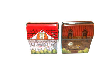 Китай Покрашенная жестяная коробка контейнеров олова качества еды шаржа с крышкой/крышкой поставщик