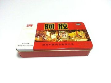Китай Красный цвет напечатал квадратные контейнеры олова с крышкой/крышкой, толщиной 0.23mm поставщик