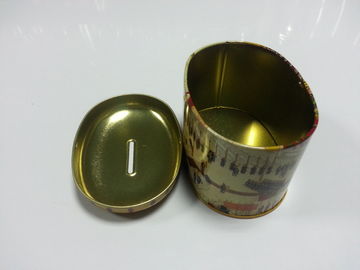Китай Коробка монетки олова металла шаржа продолговатая для контейнеров денег покрашенных сбережениями поставщик