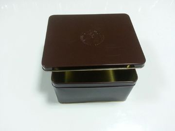 Китай Metal контейнеры олова черного квадрата, напечатанные чонсервные банкы еды/коробки медицины поставщик