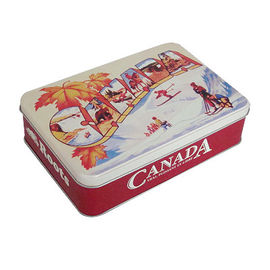 Китай Коробка контейнера олова металла Канады, жестяная коробка 205 x 140 x 45mm для конфеты поставщик