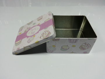 Китай Контейнеры олова качества еды прямоугольника придают квадратную форму коробкам олова для кофе/печенья поставщик