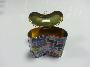 Китай Скачками цветастая коробка шарнира монетки олова для хранения монетки, 130x60x110mm поставщик
