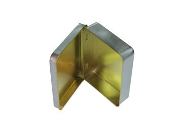 Китай контейнеры конфеты олова 2 частей, случай металла с шарниром/внутренностью Slilver внешней и золотистой поставщик