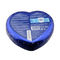 Металл коробки олова шоколада Баси сформированный сердцем может с низкопробным голубым цветом поставщик