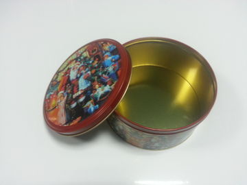 Tinplate тар для хранения олова конфеты Кристмас с крышкой/крышкой поставщик